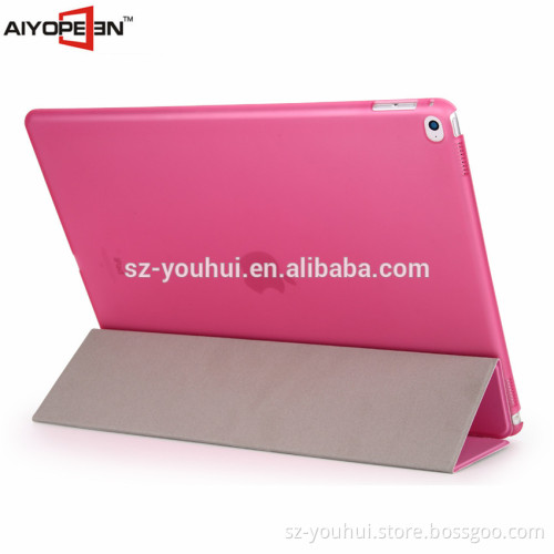 Hot Sales fashion and PU smart cover case Many folded 3 styles tablet shenzhen supplier for ipad pro 12.9''cases